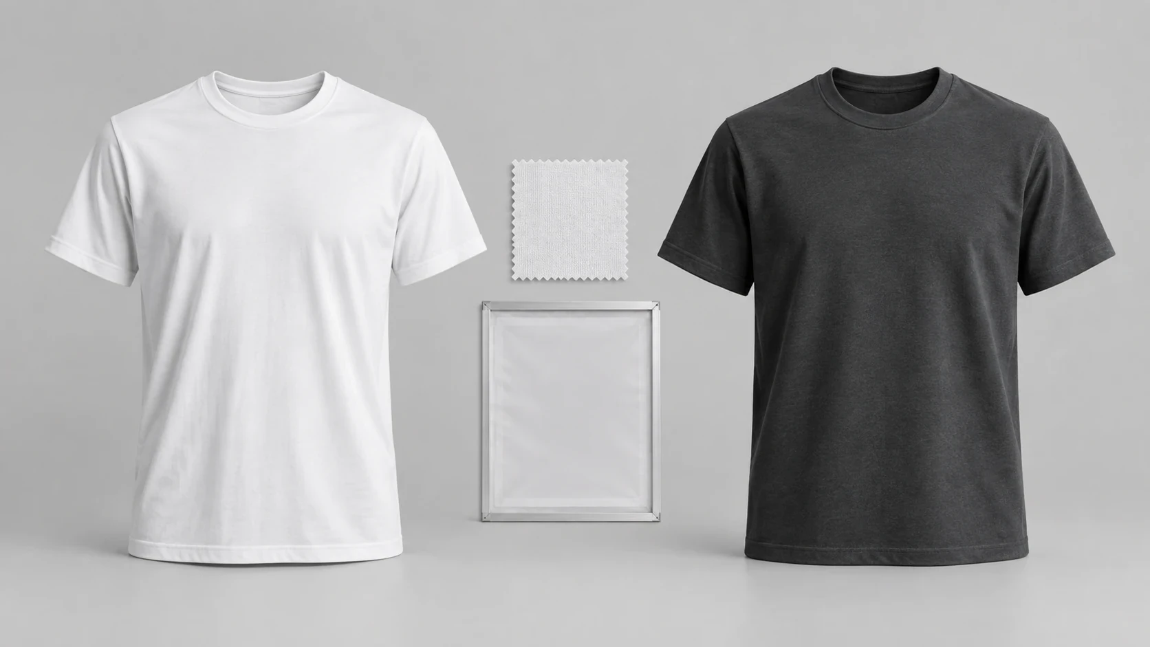Side-by-side illustrated comparison of Gildan 3000 Light Cotton and Gildan 5000 Heavy Cotton T-shirt silhouettes